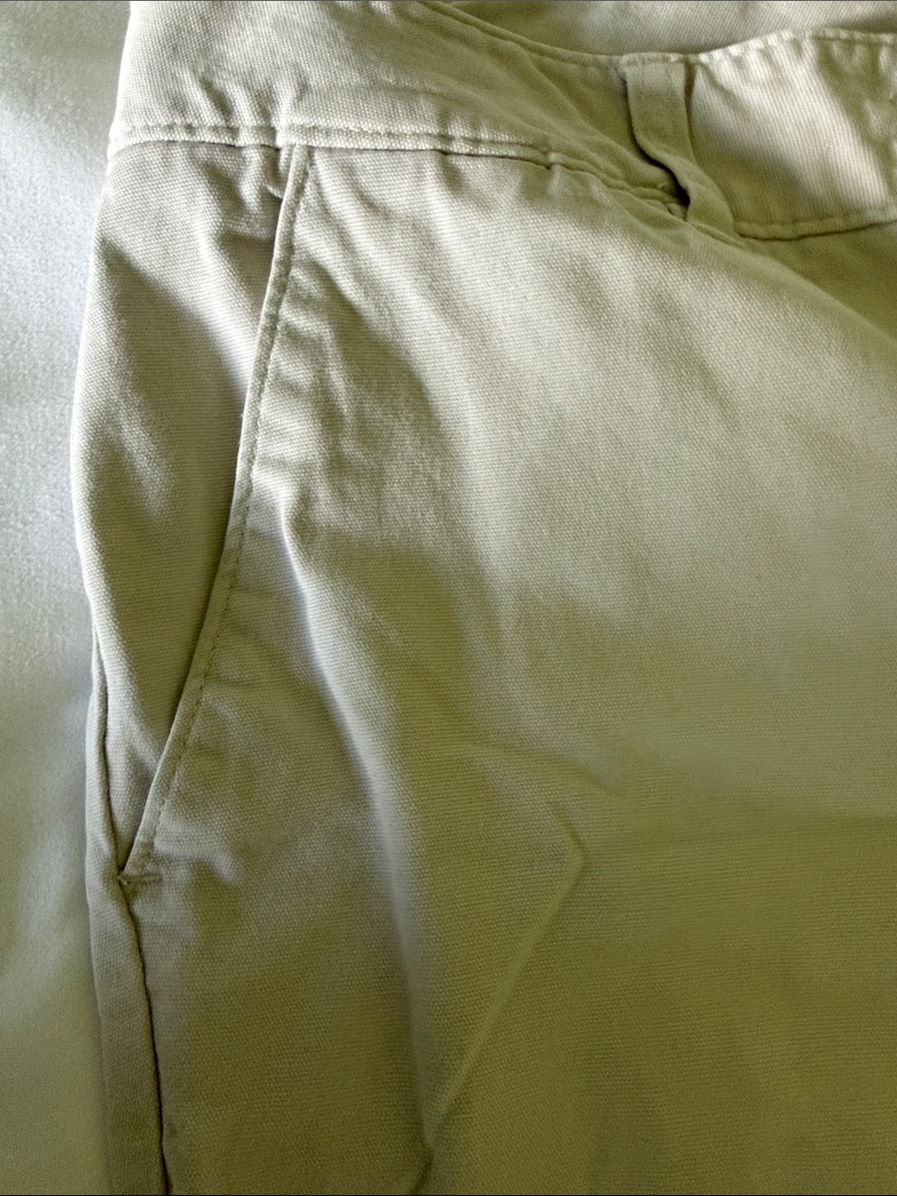 Talbots Khaki Crop Chino Pants in Light Cream - Picture 4 of 9